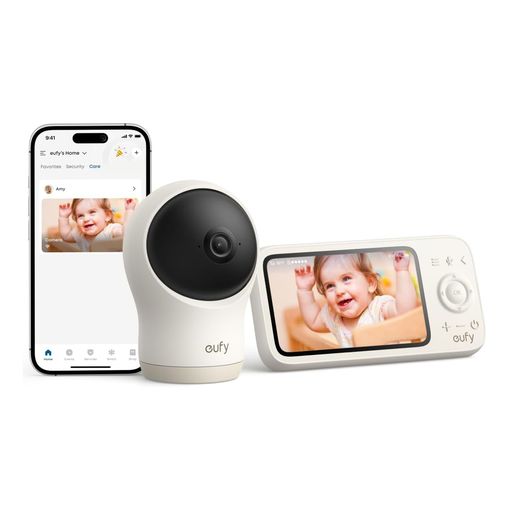 eufy Baby Monitor C10 with camera, parent unit, and smartphone app