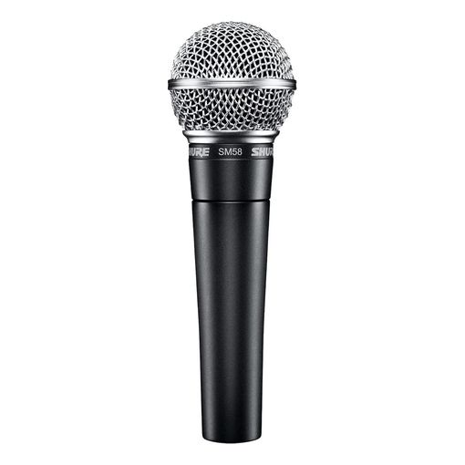 Shure SM58-LC cardioid dynamic vocal microphone with spherical steel mesh grille