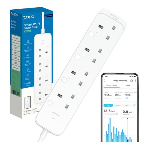 Tapo P304M Smart Plug Power Strip with four individually controlled outlets