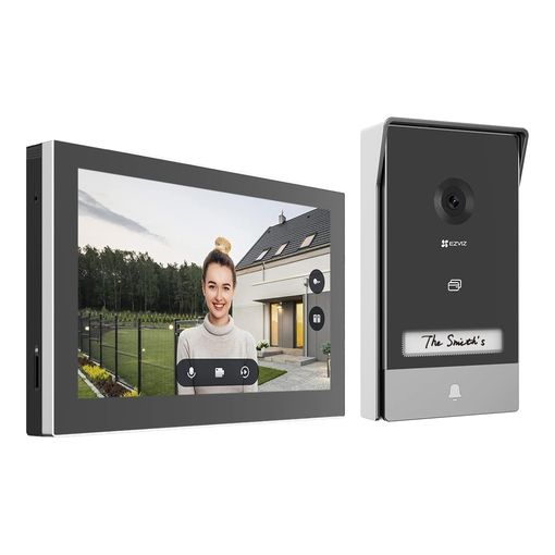 EZVIZ HP7 2K video doorbell with 7-inch indoor touchscreen panel