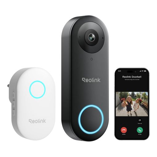 Reolink Wired Video Doorbell 2K+ 5MP with plug-in chime and smartphone live view