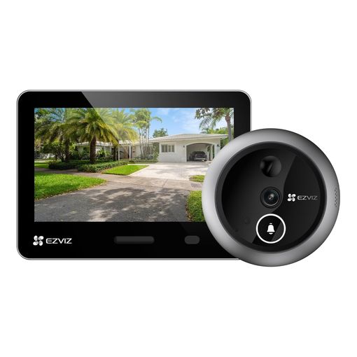 EZVIZ EP4 battery video door viewer with 5.5 inch touchscreen and outdoor peephole camera