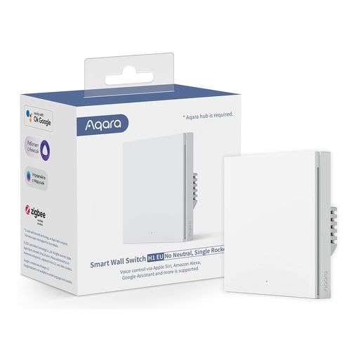 Aqara Smart Wall Switch H1 no neutral single rocker with retail packaging